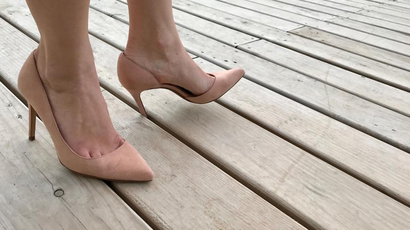 High heels on the deck