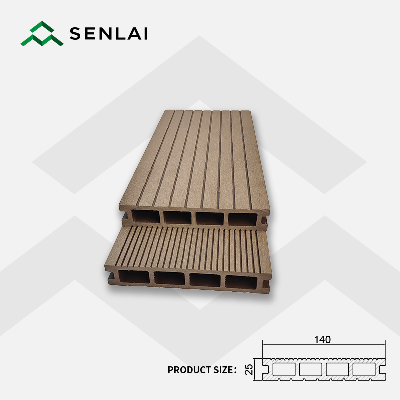 China 140*25 WPC Decking Water-proof Terrace Outdoor Floor