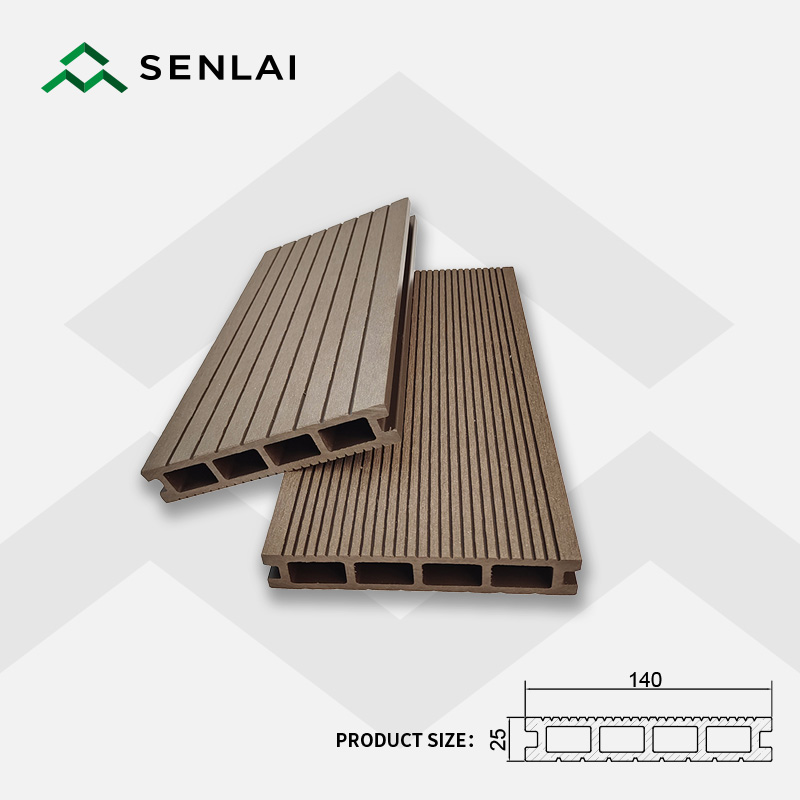 China 140*25 WPC Decking Water-proof Terrace Outdoor Floor