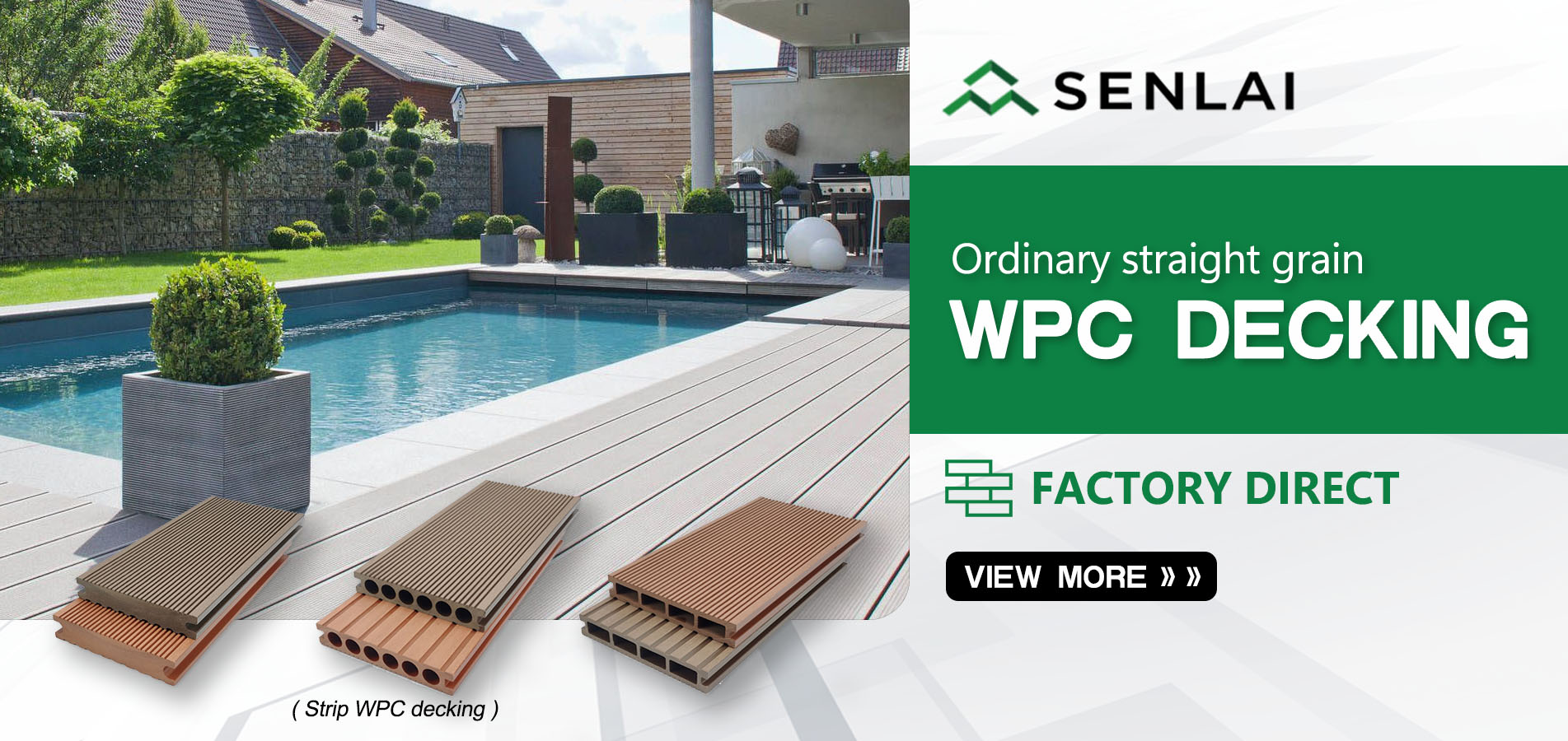 WPC strip decking